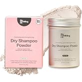 The Earthling Co. Dry Shampoo - Non Aerosol Volumizing Powder for Oil - Natural, Organic Ingredients for Brown and Black Hair - Talc-free formula with Rosemary Oil and Biotin (Dark Hair, 1.5 oz)