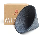 Flameora Ceramic Stone Material One-piece Baked Non-porous Tea Strainer - Loose Tea Straining Stepper - Coffee Precision Filter - Good Companion for Teapots (L)