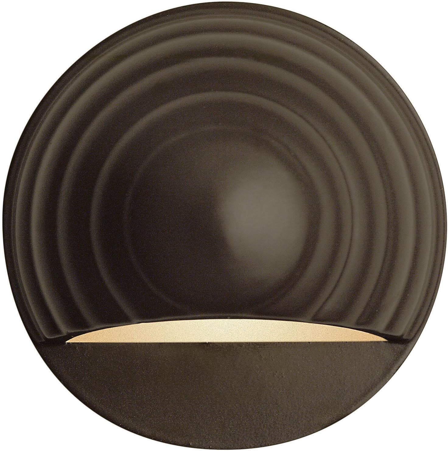 Hinkley Landscape Lighting LED Round Eyebrow Deck Sconce – Add Security to Outdoor Spaces with Ultra-Durable Deck Lights, 12-Volt, Bronze Finish, Integrated LED Engine, 1549BZ-LED