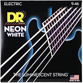 DR Strings NEON Electric Guitar Strings - .009-.046 Light-medium, White