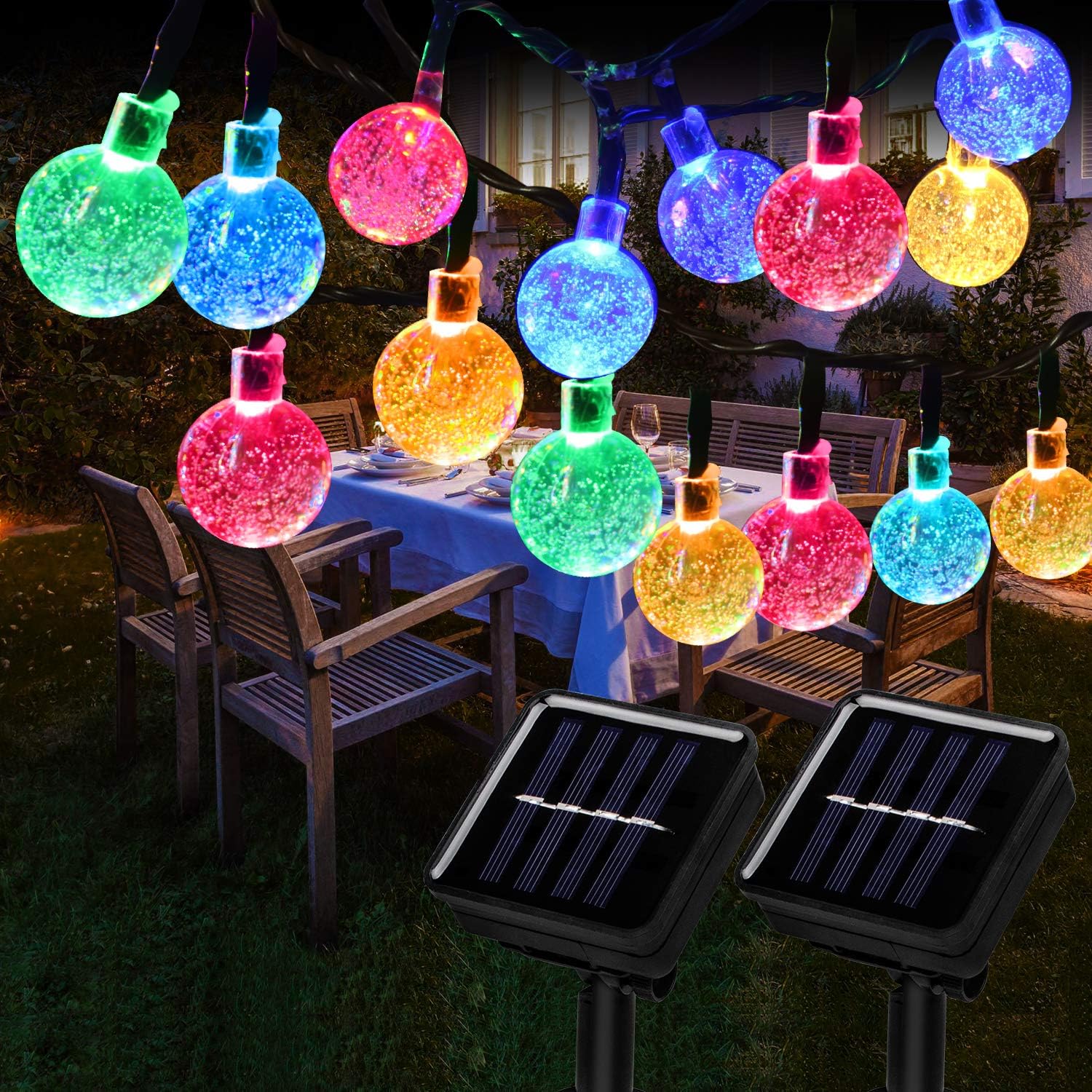 Amazon.com : Solar String Lights Outdoor, 60 LED 36FT String Lights 8