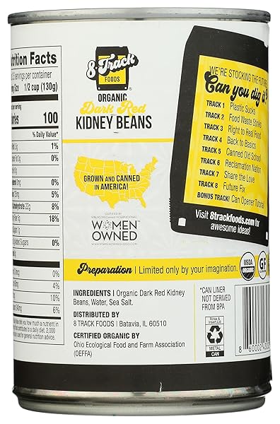 8 TRACK FOODS ORGANIC DARK RED KIDNEY BEANS, 15 OZ
