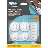 Ordene - Conjunto de Organizadores Emborrachados Mistos com Adesivos, Cor Branca, Linha Aplik