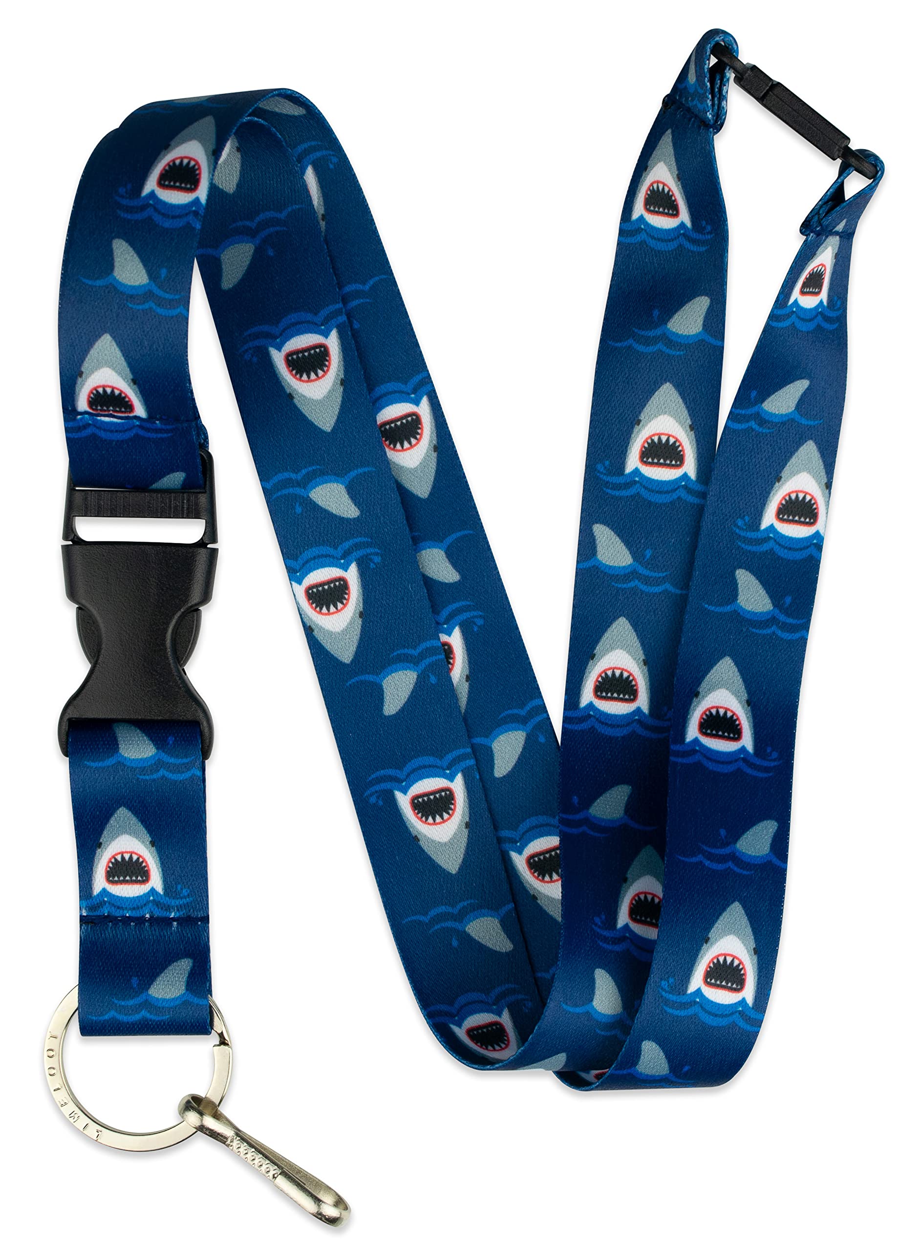 Limeloot Shark Jaws Premium Lanyard with Breakaway, Release Buckle, and Flat Ring โ image 1