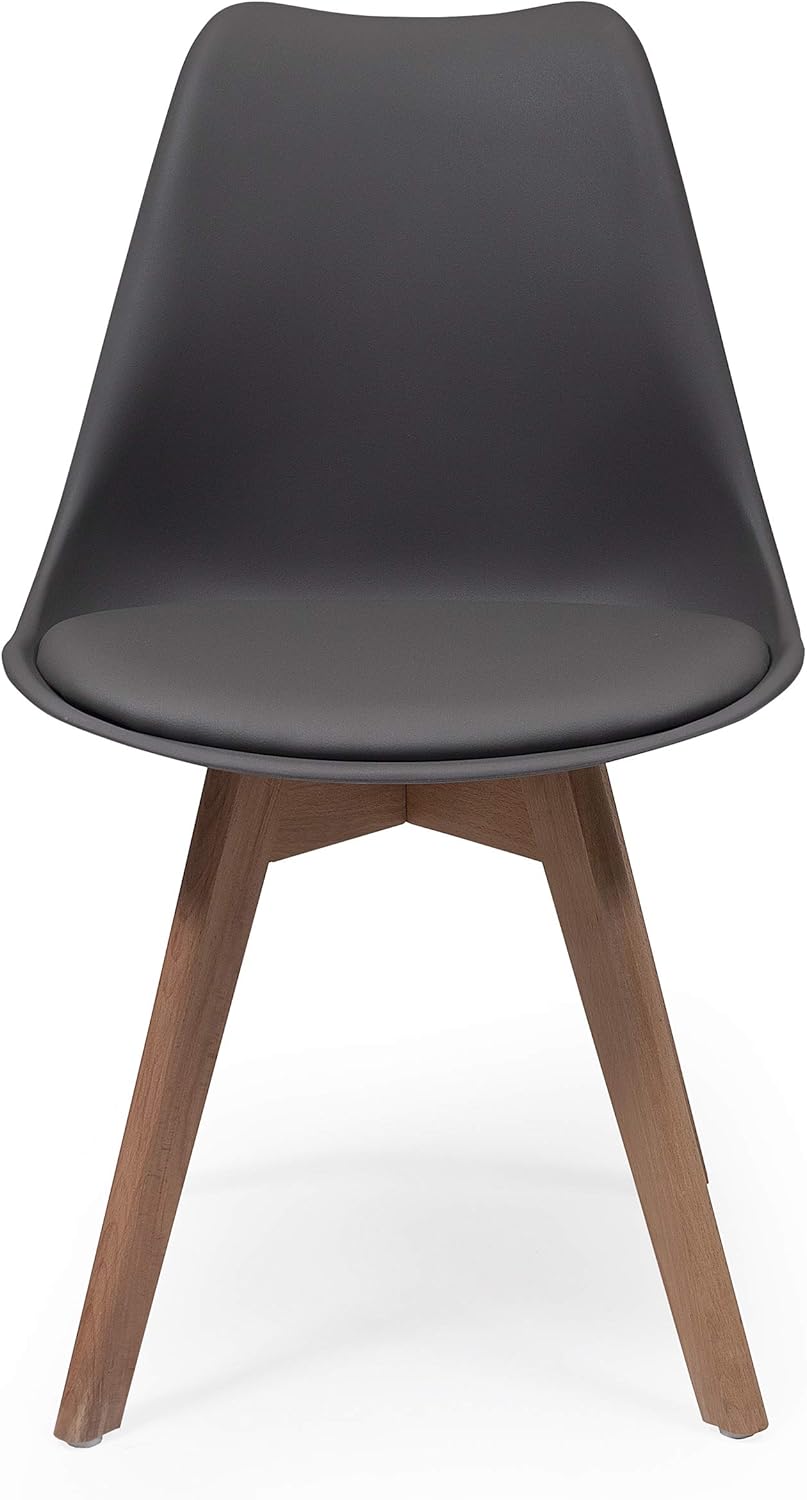 Silla de Comedor de diseño nórdico Day, Patas Madera de Haya y Carcasa