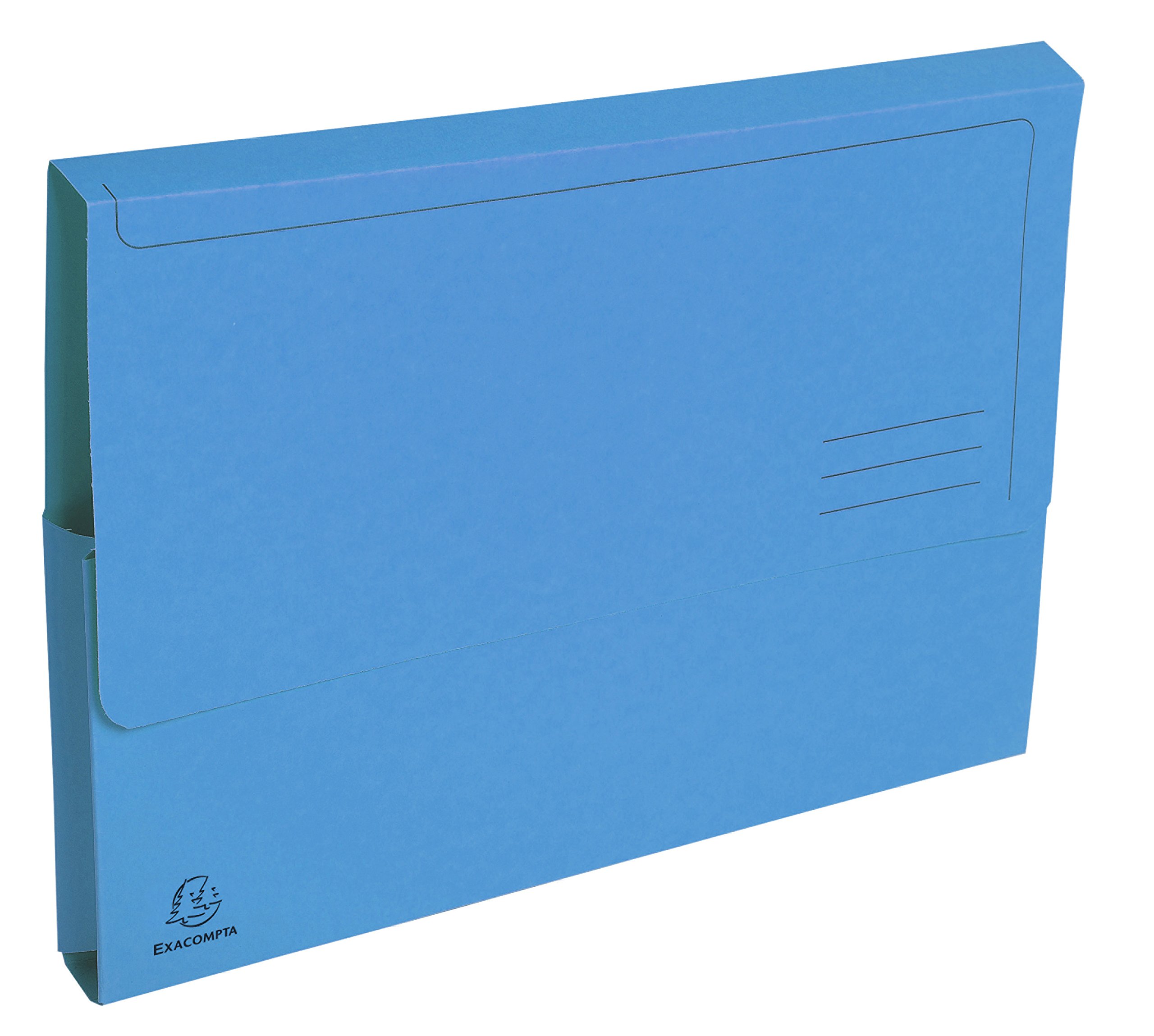 Exacompta - Ref 47672E - Forever Collection - Document Wallets (Pack of 50) - 240 x 320mm in Size, Suitable for A4 Documents, 290gsm Premium Pressboard - Blue