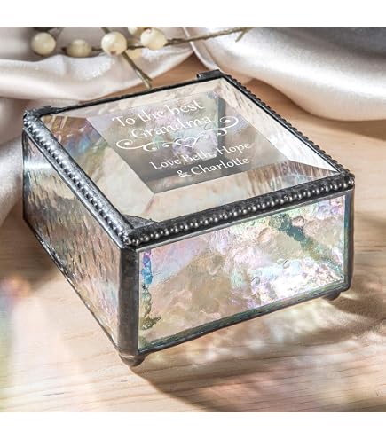 Personalized Graduation Gift Glass Jewelry Box - Engraved Keepsake For High School Or College Grad, Class Of 2020 - View #10