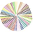 ChromaLabel 0.25 Inch Permanent Adhesive Color Code Dot Stickers, 38 Assorted Colors in a Variety Pack