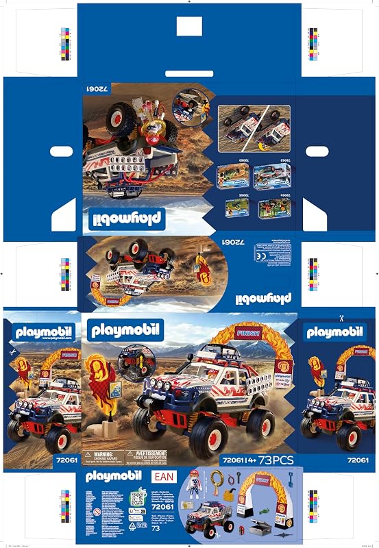 | Cars | Offroad Truck | Geländewagen mit Seilwinde und Brückenplatten | Auto Kinder Spielzeug ab 4 Jahren | 72061