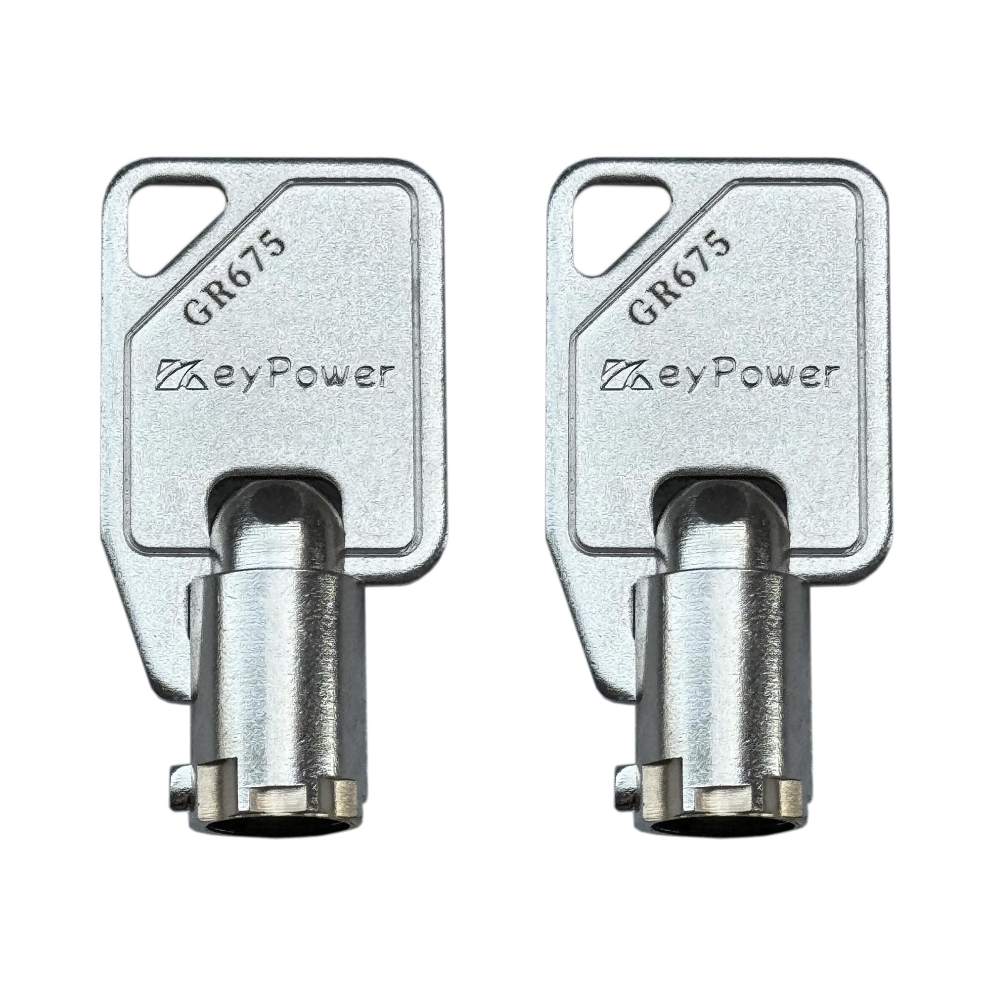 Photo 1 of KeyPower Keys (2) GR675 Tubular Key for Greenwald Commercial Washer Door/Service Panel/Coin Washing Machine, Compatible with Maytag Whirlpool HPC Speed Queen ESD Lock