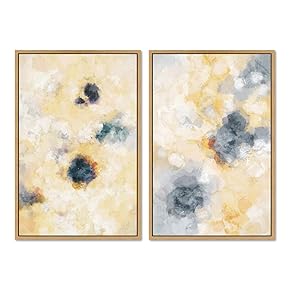 SIGNWIN 2 Piece Framed Canvas Wall Art Minimalism...