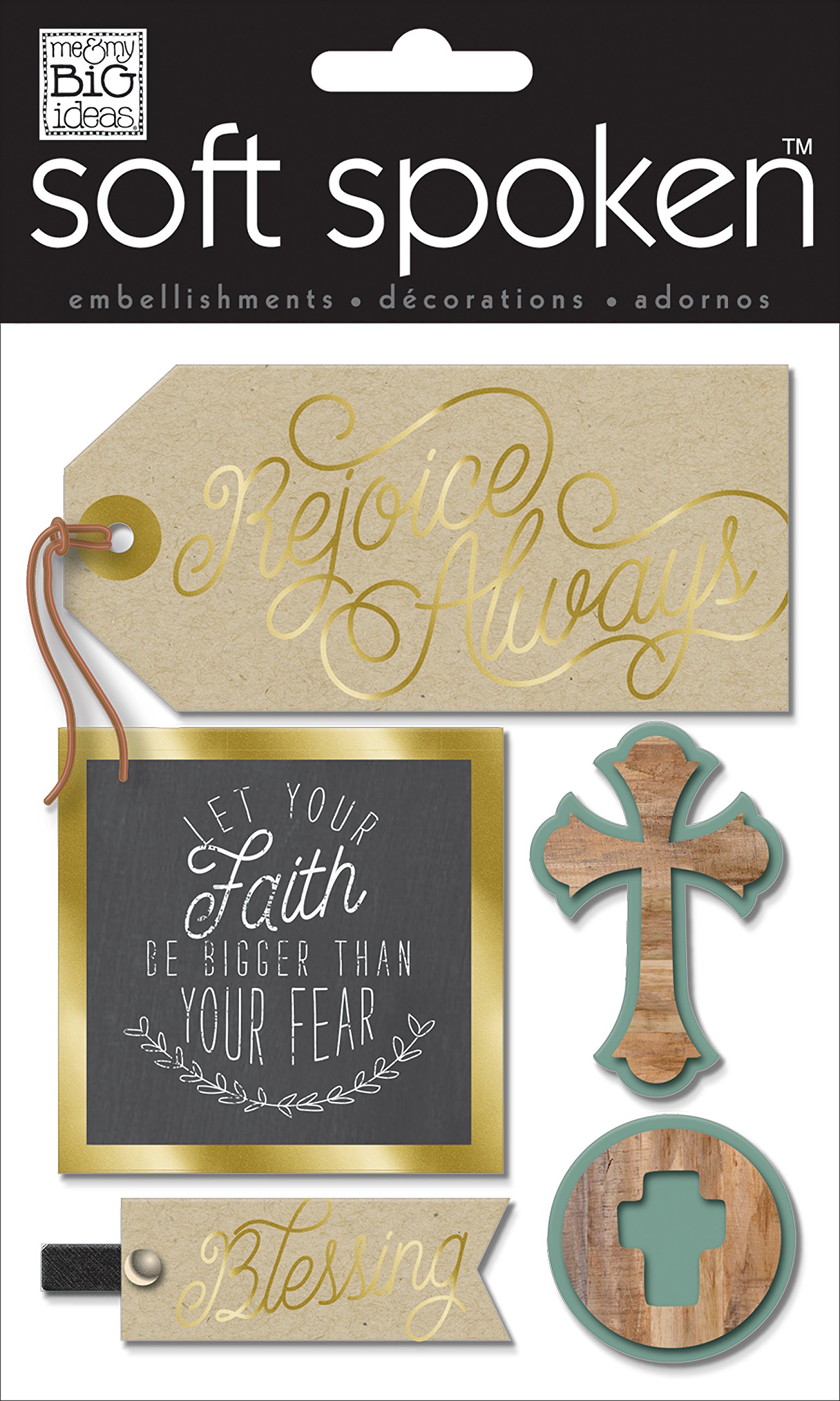 Me And My Big Ideas Rejoice Always Soft Spoken 3D Stickers