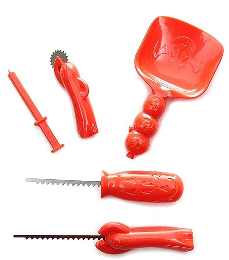 IDENA KÃ¼rbis Schnitz-Set rot 5-teilig