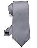 RBOCOTT Silk Grey Tie Business Wedding Formal