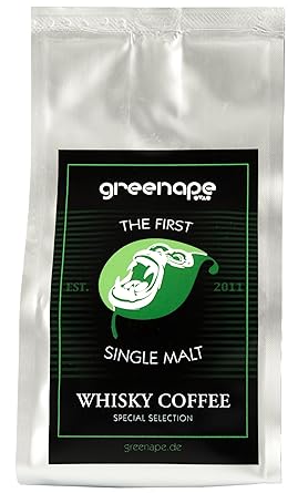 GreenApe 1st Single Malt Whisky Coffee | 100% Brasilianische Single Origin Arabica Kaffeebohnen | Veredelt mit Single Malt Wh