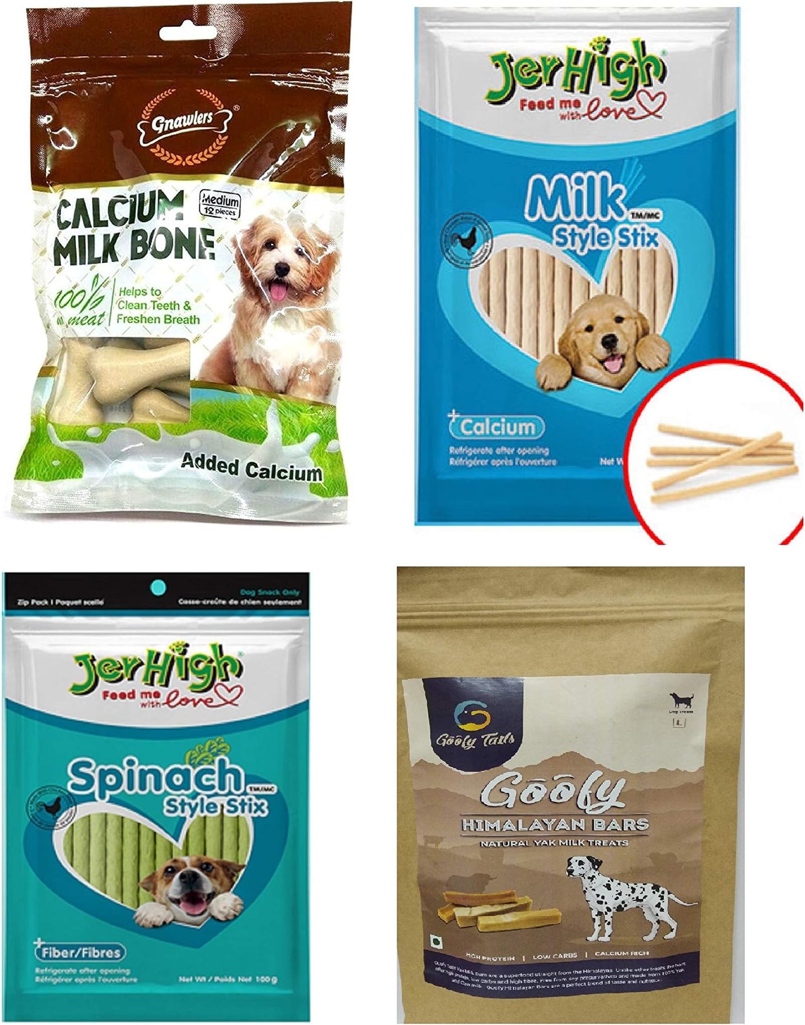 Goofy Tails Natural Large Breeds Dog Treats, Combo of 4