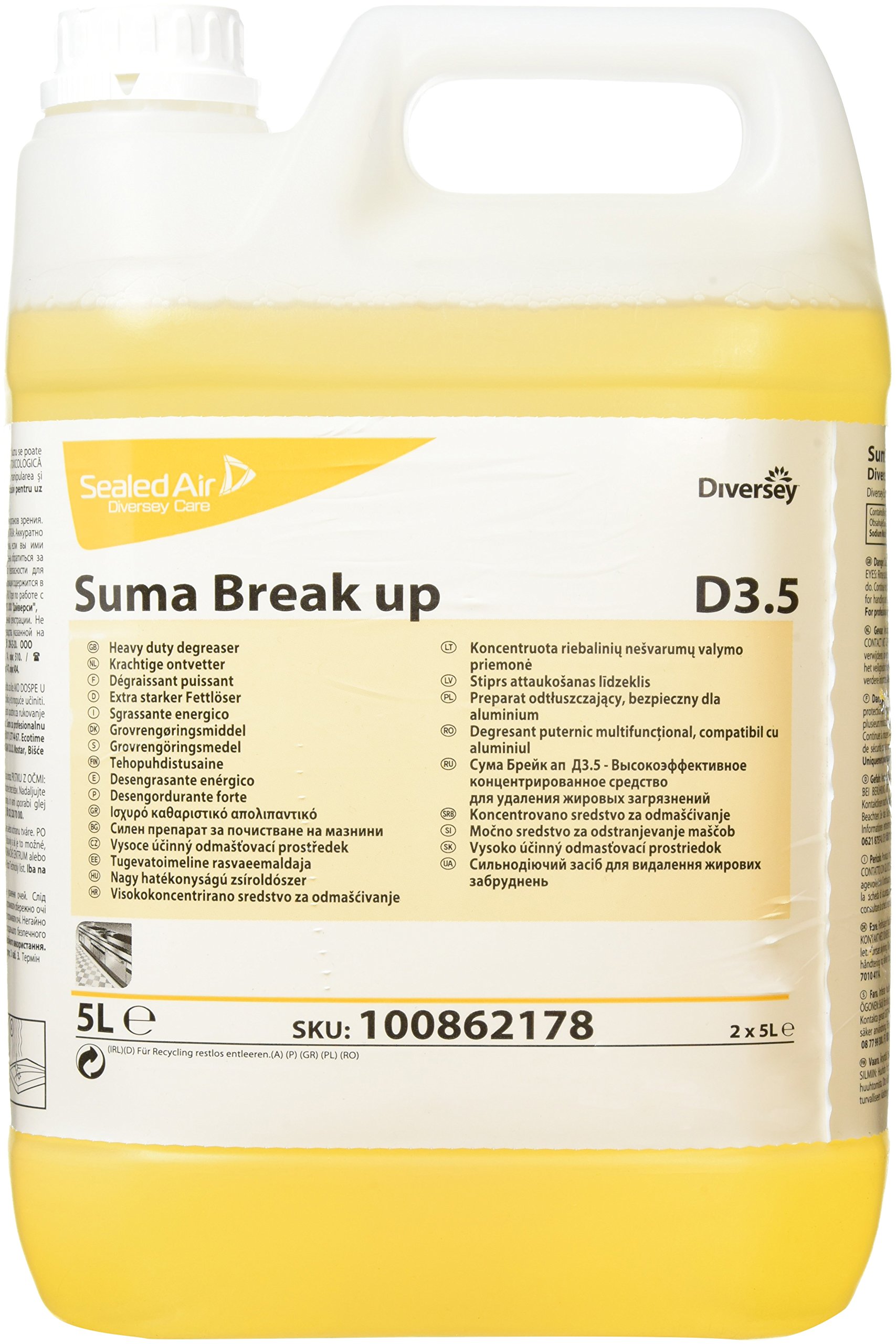 Diversey 7512054 Suma Force D3.5 Heavy Duty Degreaser, 5 L
