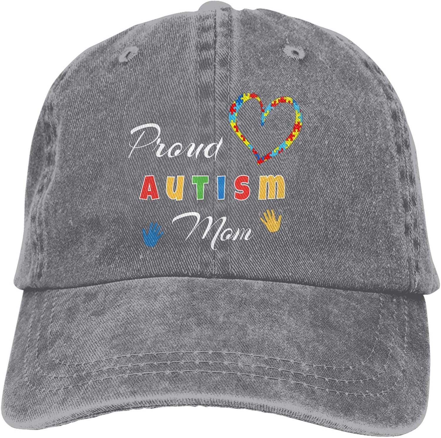 PVMWOV Proud Autism Mom Hat, Autism Awareness Adjustable Baseball
