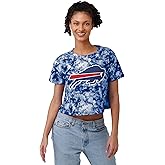 FOCO NFL Womens NFL Team Logo Ladies Fashion Tie-dye Big Logo Crop Top Shirt