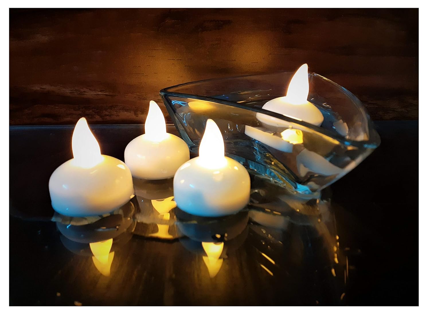 Buy Water Floating LED Flickering Candles Lights Diya for Home