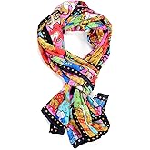 Salutto Women 100% Silk Scarves Van Gogh Painted Scarf
