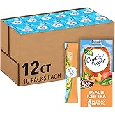 Crystal Light Drink Mix, 120 Packets, for Convenient On-the-Go Flavorful Hydration, Artificially Flavored Peach Iced Tea, Zero Sugar, 0.07 oz each