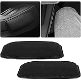ONKENTET 2 Pack Suede Armrests Cushion Compatible with Tesla 3 Y X S Automotive Interior Upgrade Accessories Knee Leg Elbow C