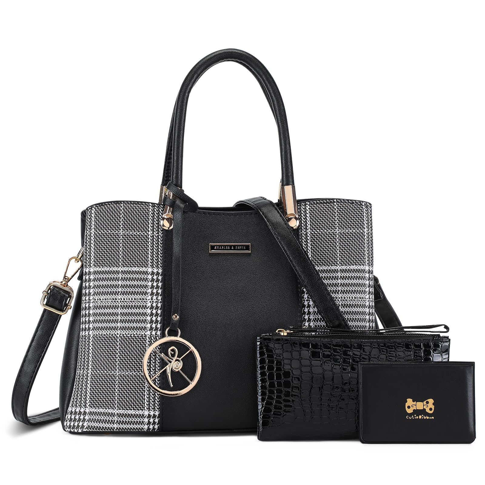 VINBAGGE Womens Leather Handbag Designer Shoulder Tote Crossbody Bag Elegant Top Handle Bag for Ladies