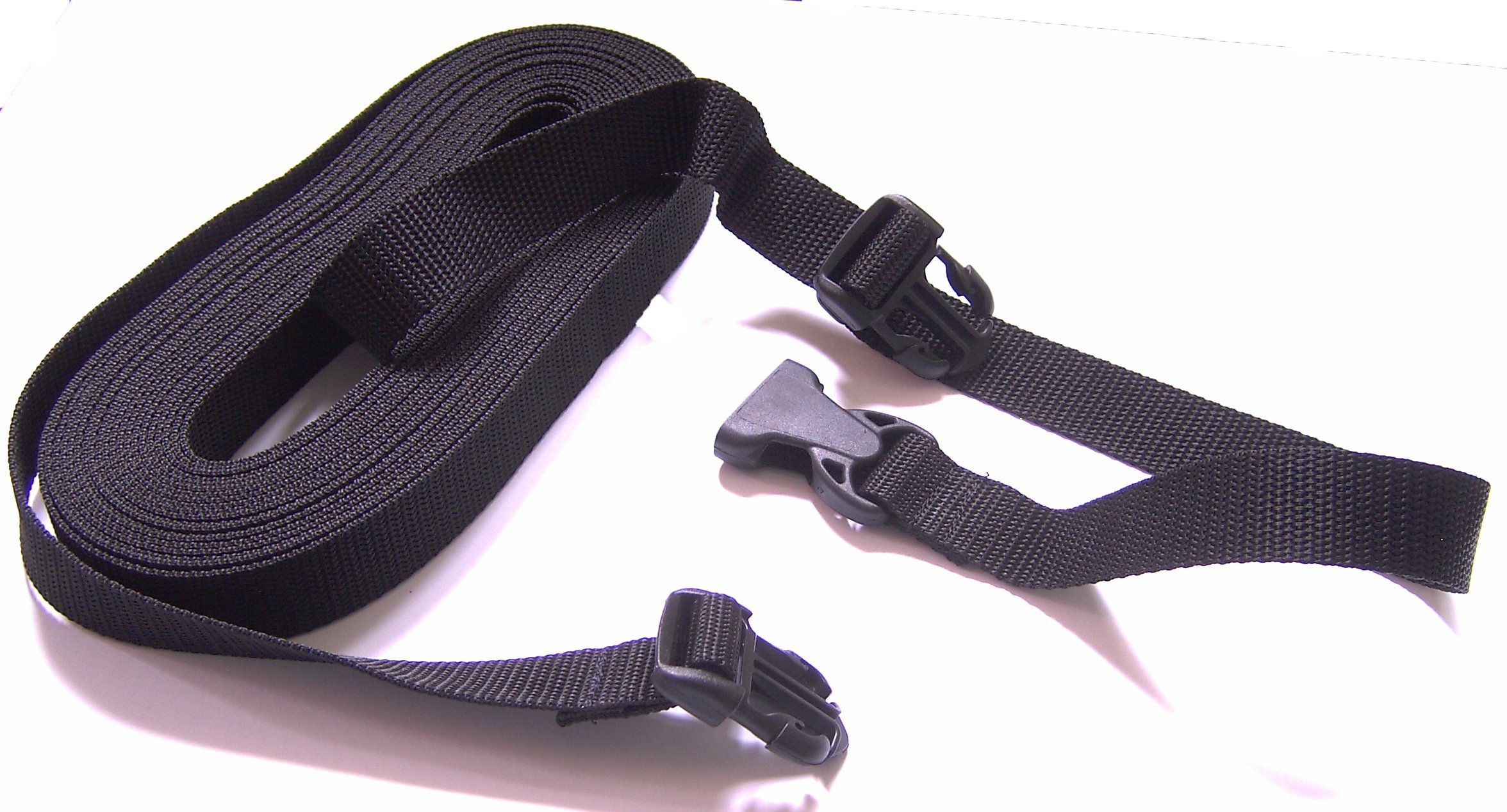 DOGS and MORE – EXTENSION for Basic - Tracking / Training / Recall Leash with RELEASABLE wrist strap - 10 Meter (Black, 25 mm wide)