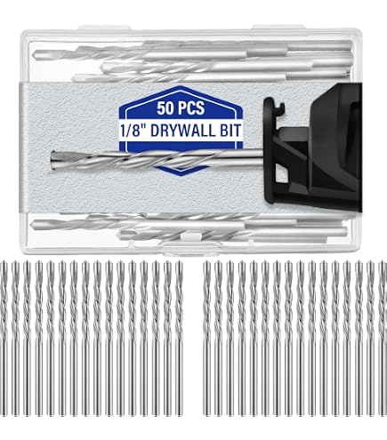 Norseman 1/8" Drywall Cutout Bits For Dremel Tools - 8-Piece Hi-Moly Set, 3mm Shank, USA Made, 2.5" Length