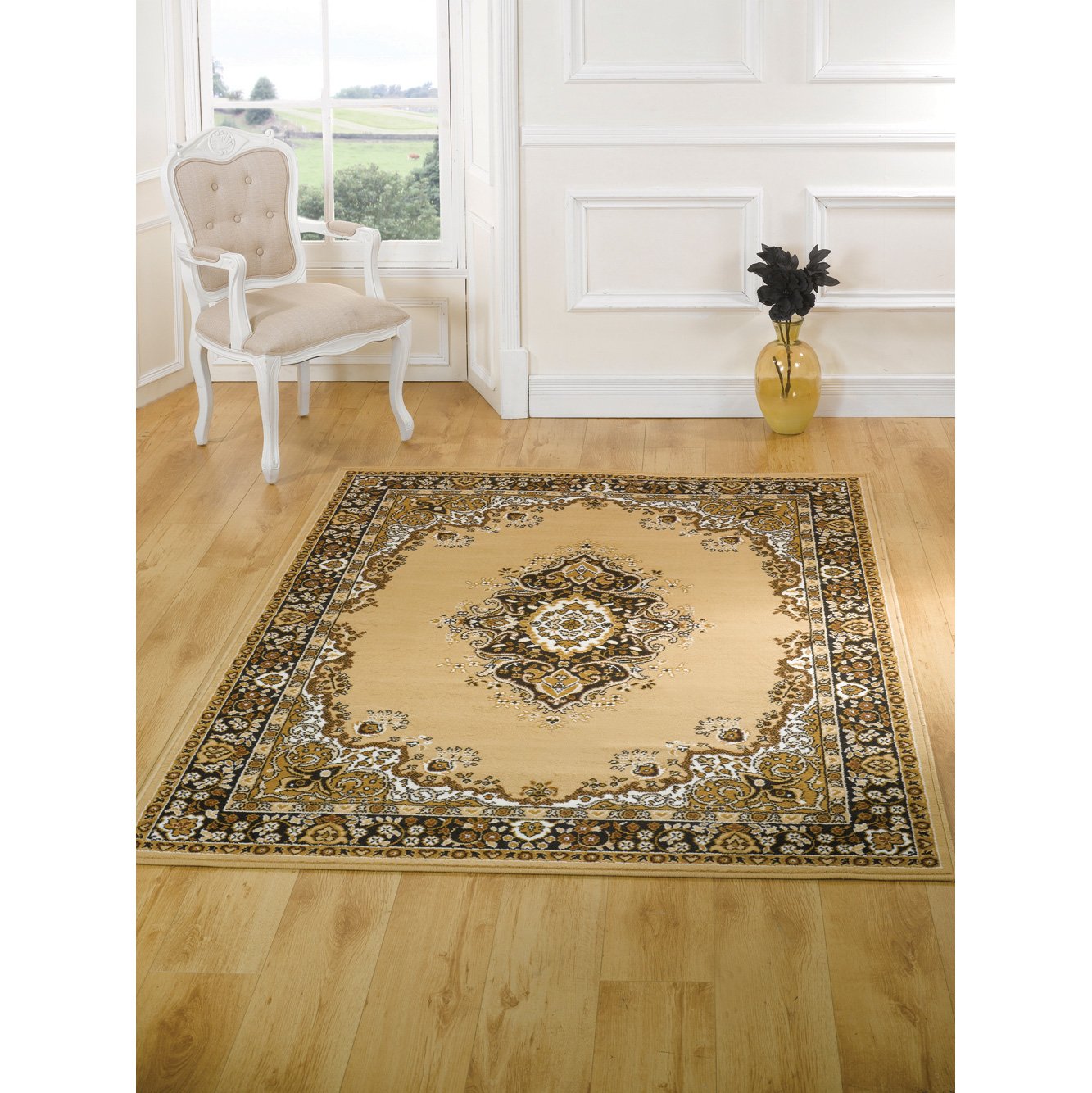 Just Contempo Traditional Carpet Runner, Beige, 60x220 cm Amazon.co.uk