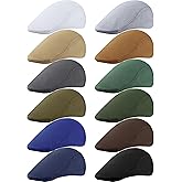 Foaincore Mens Newsboy Hats Bulk, Adjustable Newsboy Cap Driving Cabbie Hunting Hat for Men