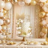 LARDUX Gold Cake Decorations Boho Toppers Palm Leaves Ball Insert 30 pcs view 4