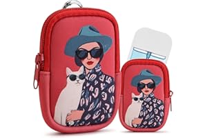 YagCu Cat Hand Sanitizer Spray Case, Portable Hand Sanitizer Holder, Mini Pouch, Zippered Pouch Case, Fashion Accessory with Snap Hook 1FL OZ