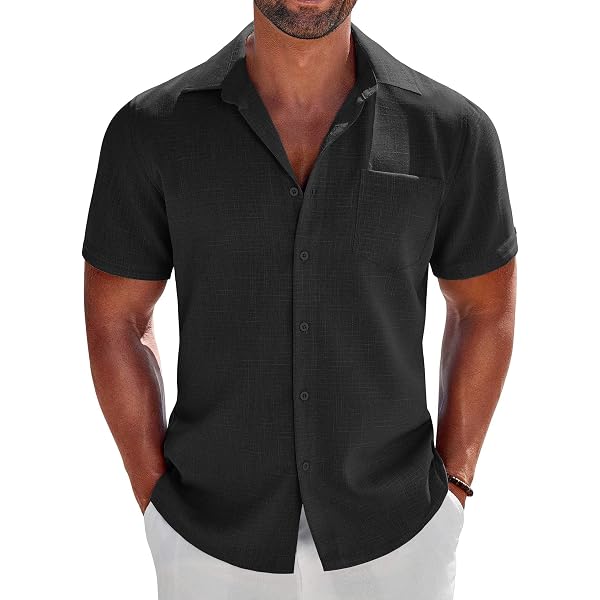 Alfani Men's Macys Mens Dress Shirts Clearance COOFANDY Button Down Shirt  Men Short Sleeve Mens Short Sleeve Button Down Shirts Black Clothing, Shoes  Jewelry