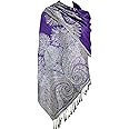 Achillea Luxurious Double Layered Jacquard Big Paisley Pashmina Shawl Wrap Scarf