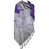 Achillea Big Paisley Pashmina Shawl Wrap for Women – Elegant Scarf for Weddings, Evening Dresses, Festivals & Daily Wear