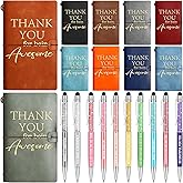 Booson 20 Pcs Employee Appreciation Gifts Inspirational Leather Notebooks Encouragement Stylus Ballpoint Pens Motivational Journals Thank You Gifts for Coworker Teacher Nurse Women Men (Thank You)