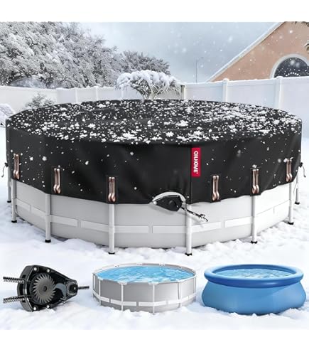 Robelle 18 X 40 Ft Ultimate Charcoal Winter Oval Pool Cover For Above Ground Pools, 4 Ft Overlap (22 X 44 Ft Cover Size), Solid 14 X 14 Scrim, 5.2