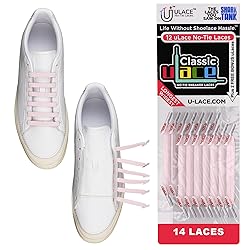 uLace Classic No Tie Shoelaces - Light Pink Elastic