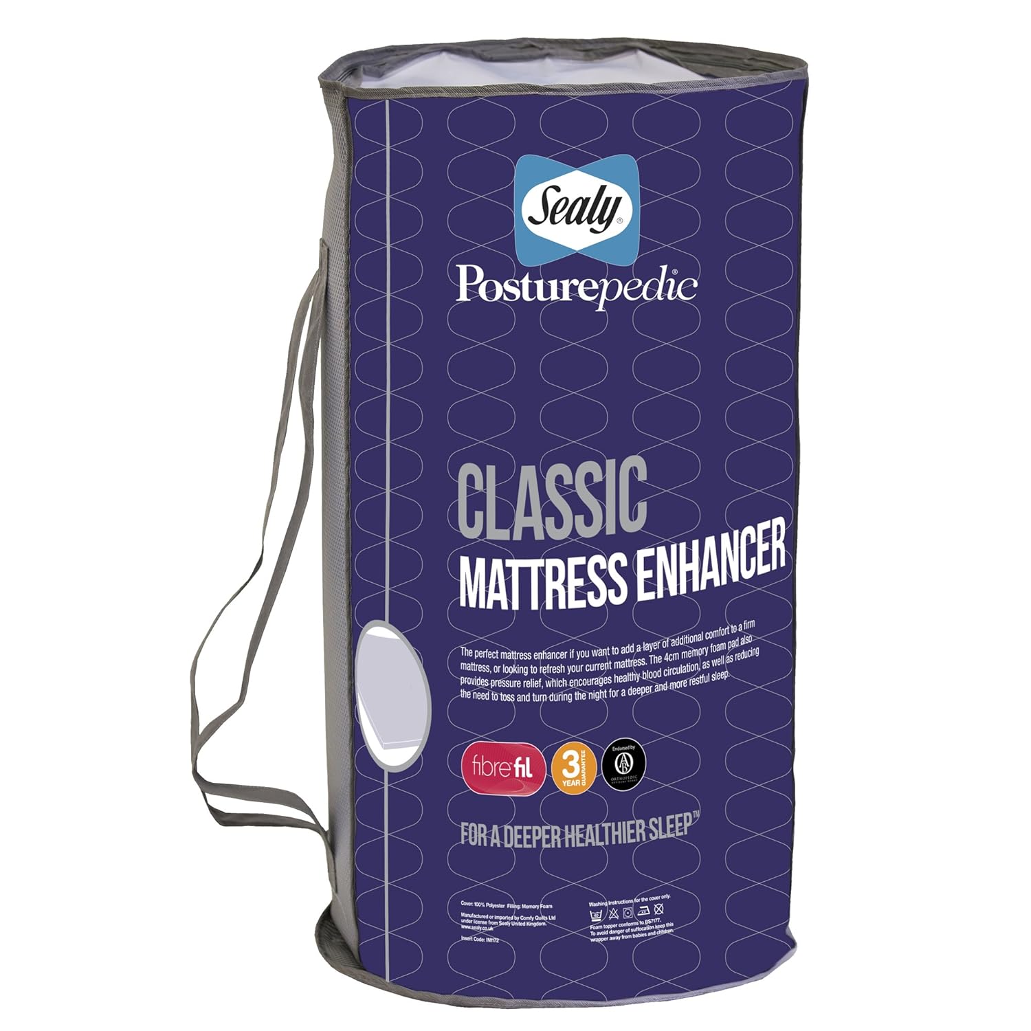 Sealy Posturepedic - Cubrecolchón, Blanco, Individual (90 × 190 cm ...