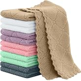 Homaxy Super Soft 12 Pack Coral Velvet Dish Cloths, 7" x 9", Mixed | Ultra-Absorbent Dishcloths, No Lint, Nonstick Oil, Fast Drying, Microfiber Cleaning Cloth