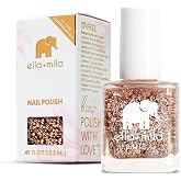 ella+mila Vegan Nail Polish - Quick Dry &amp; Chip Resistant (Drippin' Gold) | 17-free vegan nail lacquer; cruelty-free &amp; gluten-free; high-shine color for an at-home manicure; 0.45 fl oz brush-on