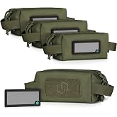 Savior Equipment Loose Sacs 4-Pack Tactical Ammo Pouch Firearm Ammunition Carrier Bag, ID Patches Included, Rifle Carbine Pistol Revolver Ammos Case Shooting Range Gear