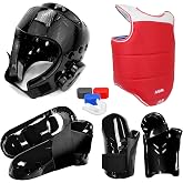 AAMA Custom Foam Sparring Gear Set - Foam Headgear, Olympic Style Chest Guard, Foam Punch and Kick