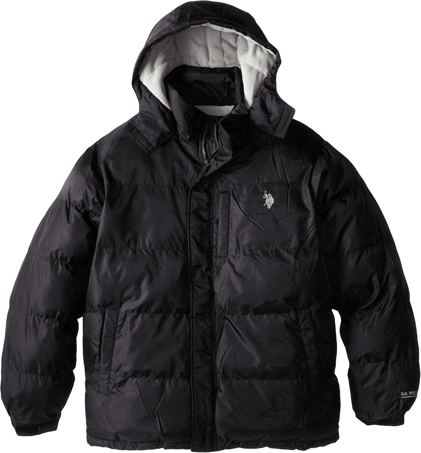 polo bubble coat black
