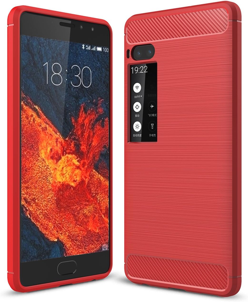 XMT Meizu Pro 7 5.2" Case,Premium Ultra Slim Soft TPU Back Case Cover for Meizu Pro 7 Smartphone (Red)
