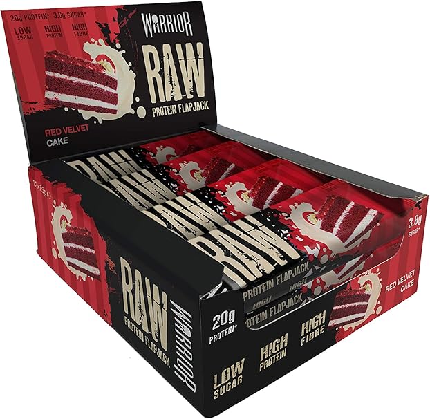 Warrior Raw High Protein Bars 21g Protein Each Low Sugar Flapjack