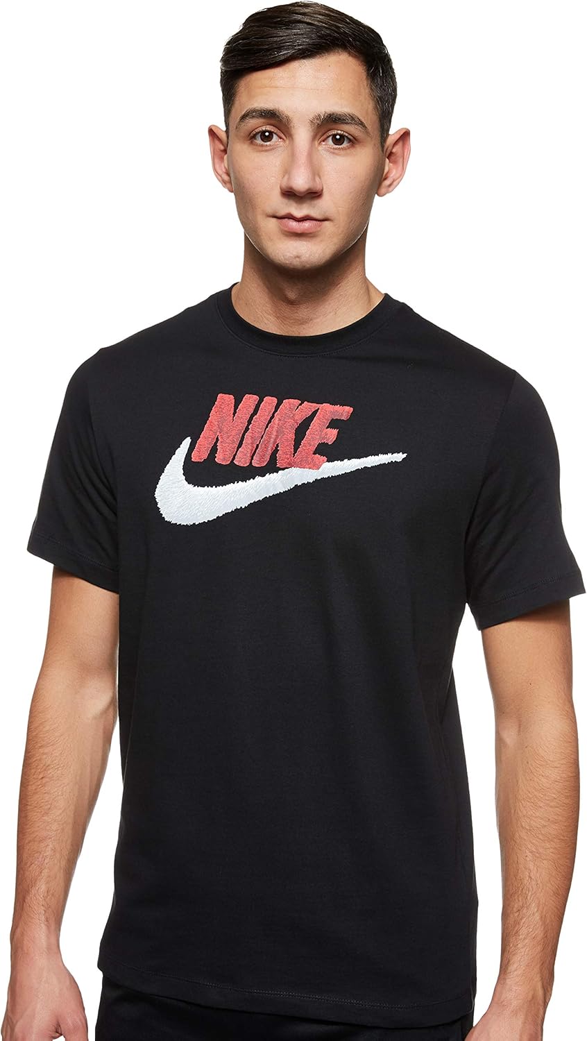 red black and grey nike shirt