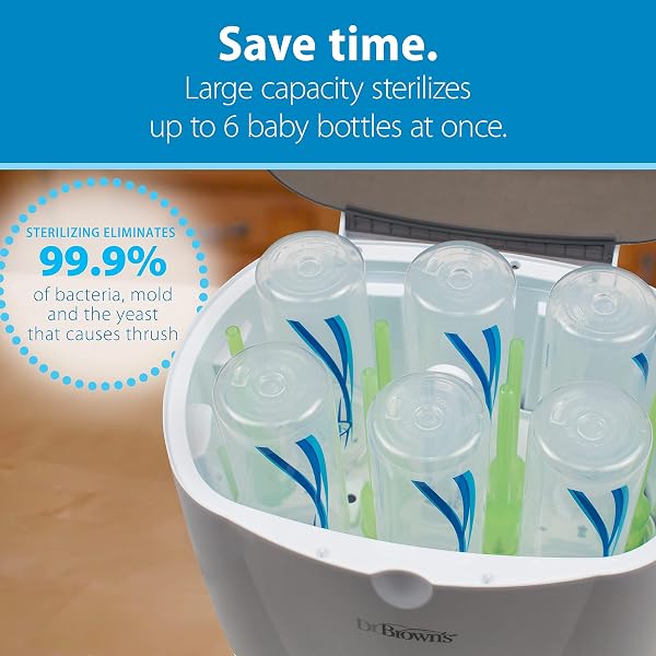 DR. BROWN’S DELUXE ELECTRIC STERILIZER FOR BABY BOTTLES AND OTHER BABY ESSENTIALS